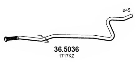 ASSO Kipufogócső 36.5036_ASSO