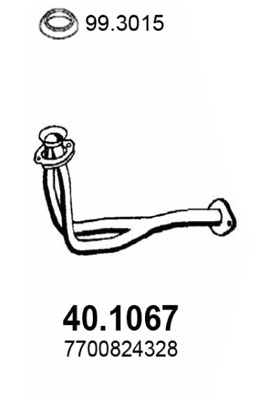 ASSO Kipufogócső 40.1067_ASSO