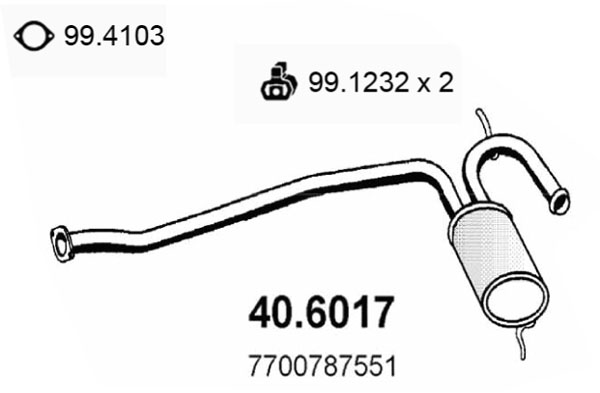 ASSO Kipufogódob, középső 40.6017_ASSO