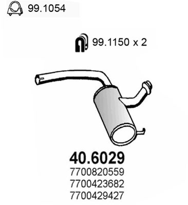 ASSO Kipufogódob, középső 40.6029_ASSO