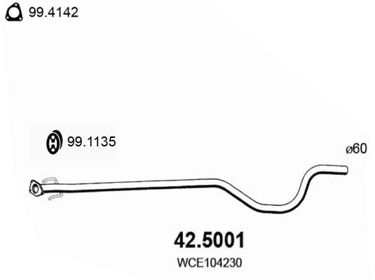 ASSO Kipufogócső 42.5001_ASSO