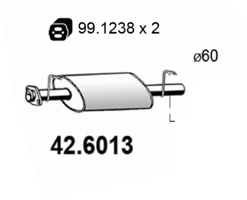 ASSO Kipufogódob, középső 42.6013_ASSO