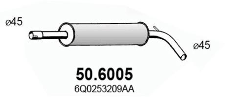 ASSO Kipufogódob, középső 50.6005_ASSO