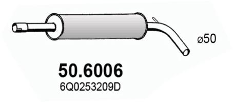 ASSO Kipufogódob, középső 50.6006_ASSO