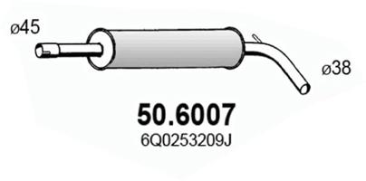 ASSO Kipufogódob, középső 50.6007_ASSO