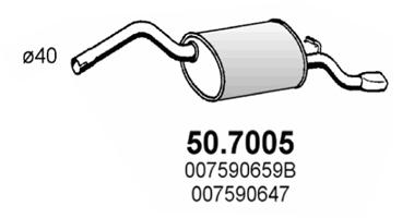 ASSO Kipufogódob, hátsó 50.7005_ASSO