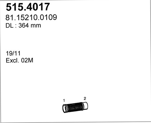 ASSO Flexibilis kipufogócső 515.4017_ASSO