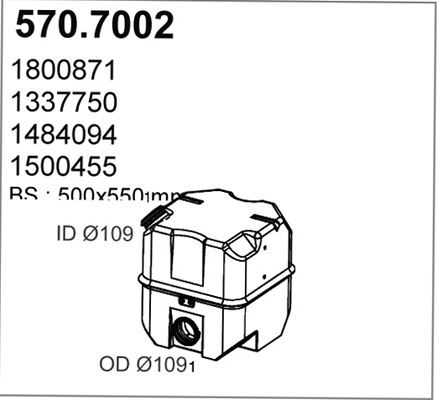 ASSO Kipufogódob, hátsó 570.7002_ASSO