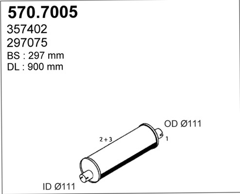 ASSO Kipufogócső 570.7005_ASSO