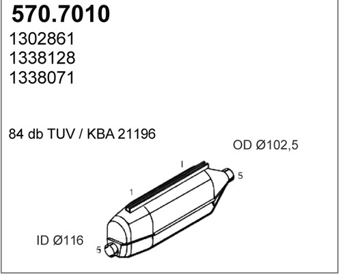ASSO Kipufogócső 570.7010_ASSO