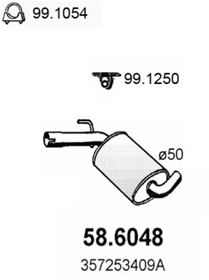 ASSO Kipufogódob, középső 58.6048_ASSO