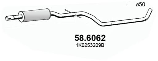 ASSO Kipufogódob, középső 58.6062_ASSO