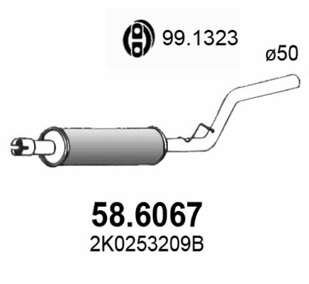 ASSO Kipufogódob, középső 58.6067_ASSO