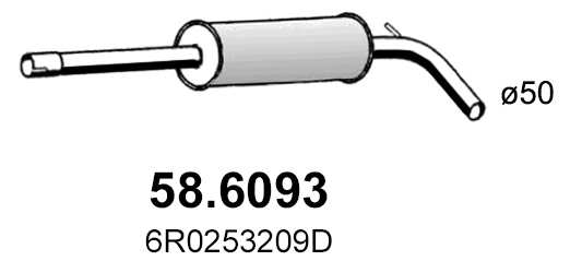 ASSO Kipufogódob, középső 58.6093_ASSO