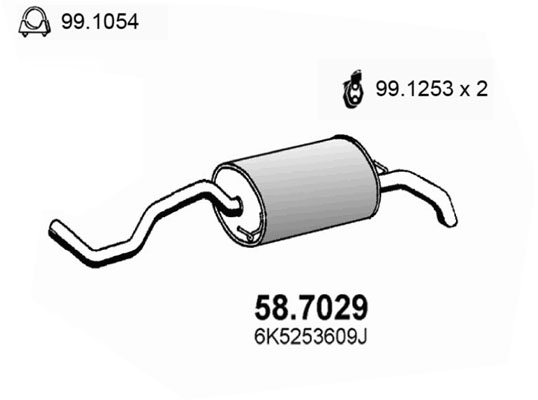 ASSO Kipufogódob, hátsó 58.7029_ASSO