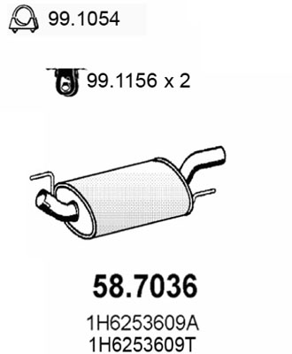 ASSO Kipufogódob, hátsó 58.7036_ASSO