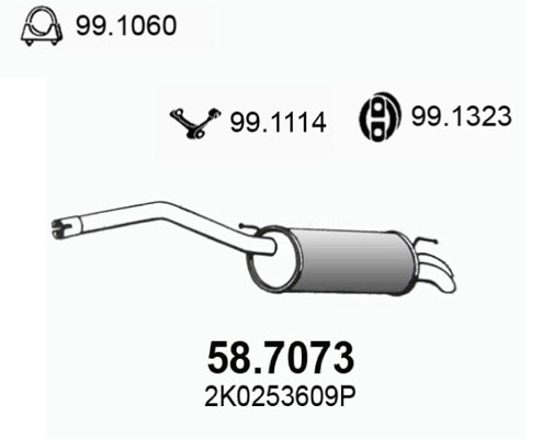 ASSO Kipufogódob, hátsó 58.7073_ASSO