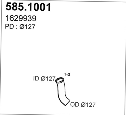 ASSO Kipufogócső 585.1001_ASSO