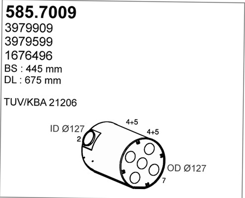 ASSO Kipufogódob, hátsó 585.7009_ASSO