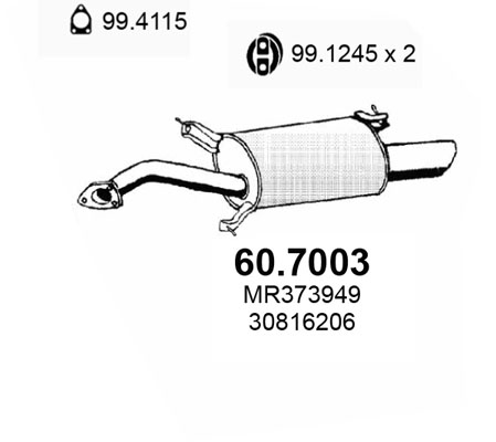 ASSO Kipufogódob, hátsó 60.7003_ASSO