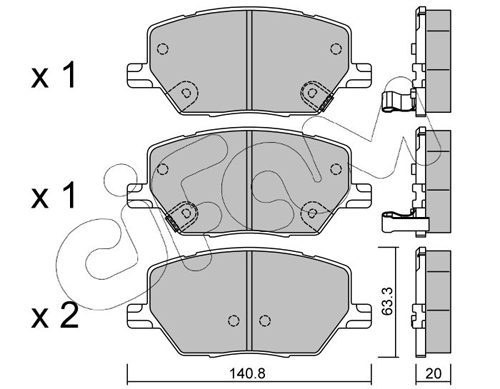 CIFAM Első fékbetét 822-1001-0_CIF