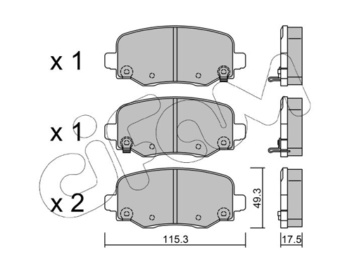 CIFAM Hátsó fékbetét 822-1002-1_CIF