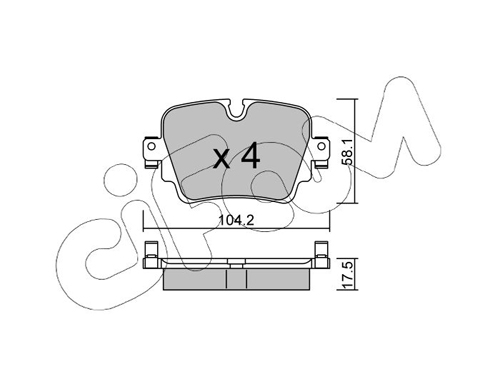 CIFAM Hátsó fékbetét 822-1036-0_CIF