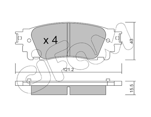 CIFAM Fékbetét, mind 822-1041-0_CIF