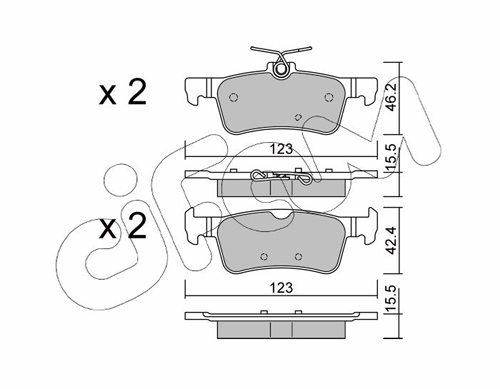 CIFAM Hátsó fékbetét 822-1042-0_CIF