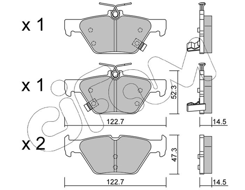 CIFAM Hátsó fékbetét 822-1087-0_CIF