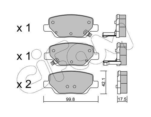 CIFAM Hátsó fékbetét 822-1104-0_CIF