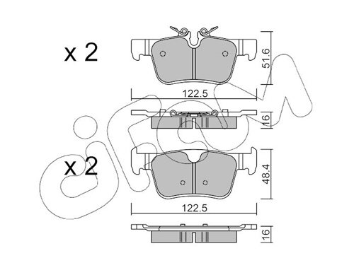 CIFAM Hátsó fékbetét 822-1121-0_CIF