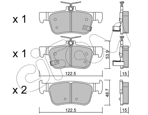 CIFAM Hátsó fékbetét 822-1131-0_CIF