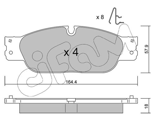 CIFAM Fékbetét, mind 822-1189-0_CIF