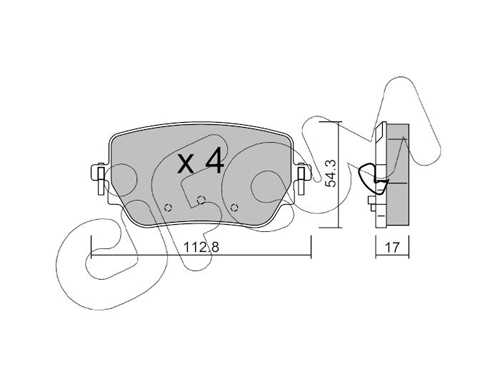 CIFAM Fékbetét, mind 822-1196-0_CIF