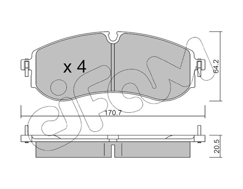 CIFAM Fékbetét, mind 822-1263-0_CIF