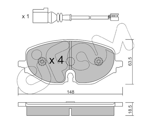 CIFAM Fékbetét, mind 822-1280-0_CIF