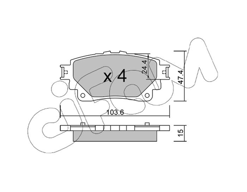 CIFAM Fékbetét, mind 822-1290-0_CIF