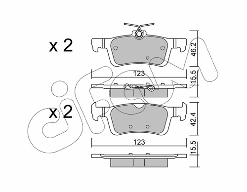 CIFAM Hátsó fékbetét 822-986-0_CIF