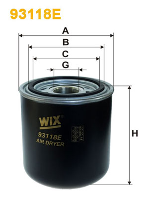 WIX FILTERS Légszárító patron, kompresszor 93118E_WIX