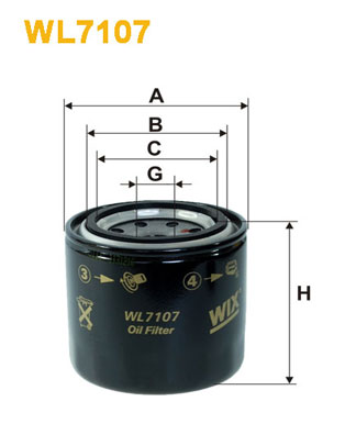 WIX FILTERS Olajszűrő WL7107_WIX