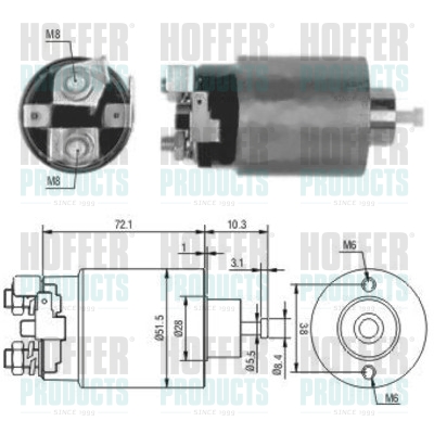 HOFFER 46025_HOF mágneskapcsoló, önindító