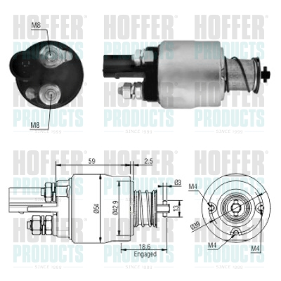 HOFFER mágneskapcsoló, önindító 46126_HOF