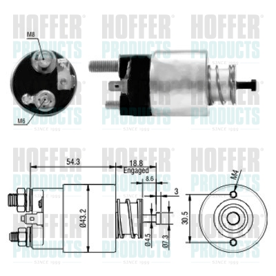 HOFFER mágneskapcsoló, önindító 46135_HOF