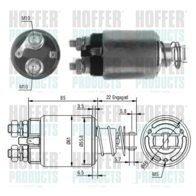 HOFFER mágneskapcsoló, önindító 46185_HOF