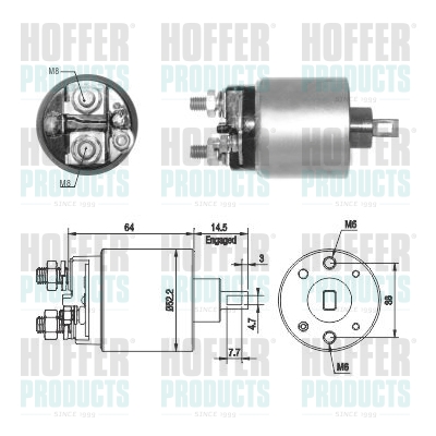 HOFFER 46274_HOF mágneskapcsoló, önindító