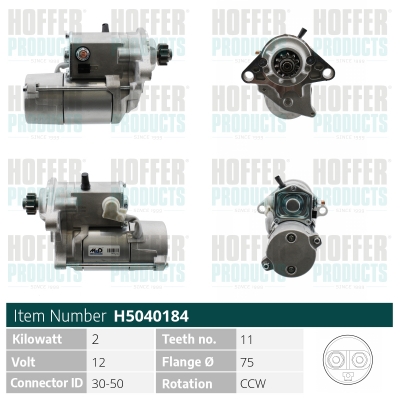 HOFFER Önindító H5040184_HOF