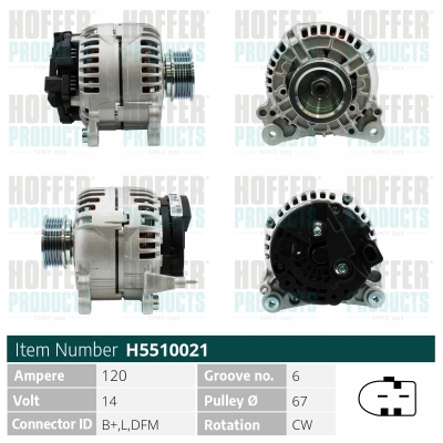 HOFFER Generátor H5510021_HOF