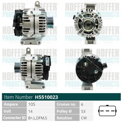 HOFFER Generátor H5510023_HOF