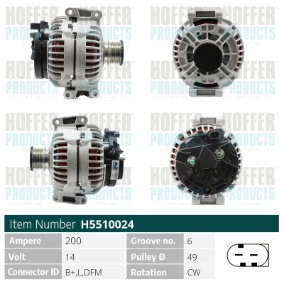 HOFFER Generátor H5510024_HOF